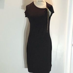 Michel Kors Black Stretch Viscose Dress Sz M